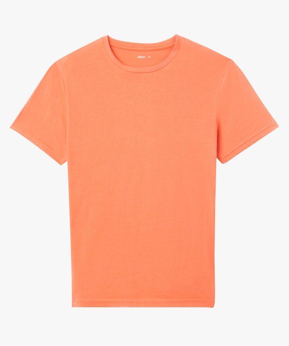 Tee-shirt à manches courtes et col rond homme vue5 - GEMO 4G HOMME - GEMO