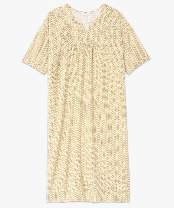 Chemise de nuit femme imprimée à manches courtes vue4 - GEMO(HOMWR FEM) - GEMO