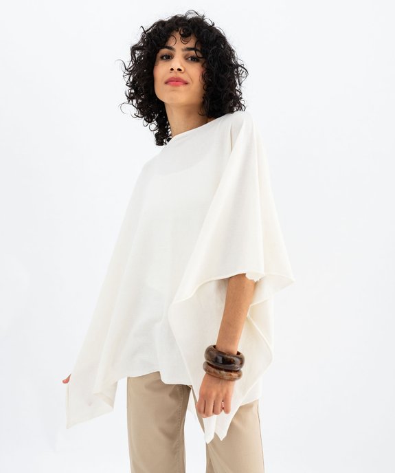 Poncho en maille douce femme vue2 - GEMO (ACCESS) - GEMO