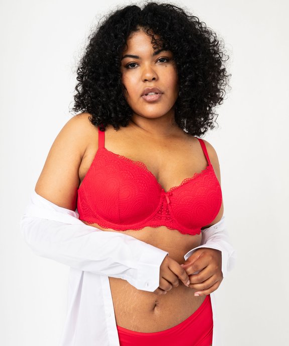 Soutien-gorge grande taille à armatures et coques fines  vue2 - GEMO(HOMWR FEM) - GEMO