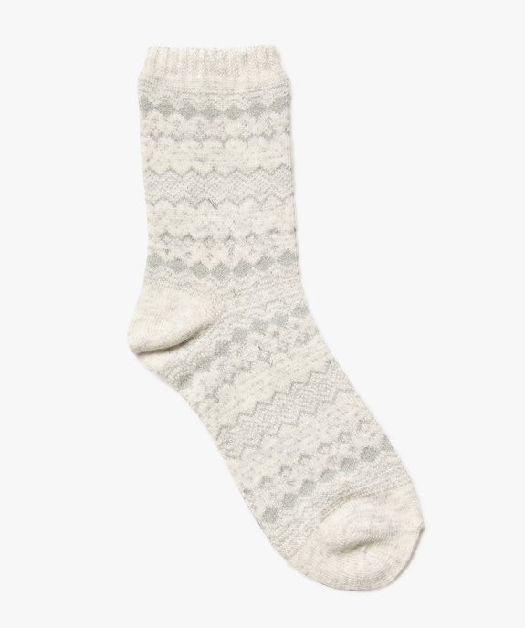 Chaussettes à motifs scintillants femme vue1 - GEMO(HOMWR FEM) - GEMO