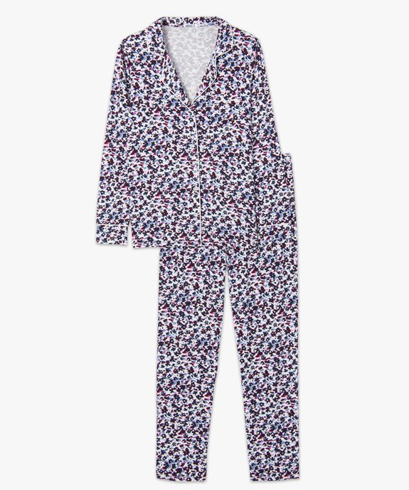 Pyjama deux pièces femme : chemise et pantalon vue4 - GEMO 4G FEMME - GEMO