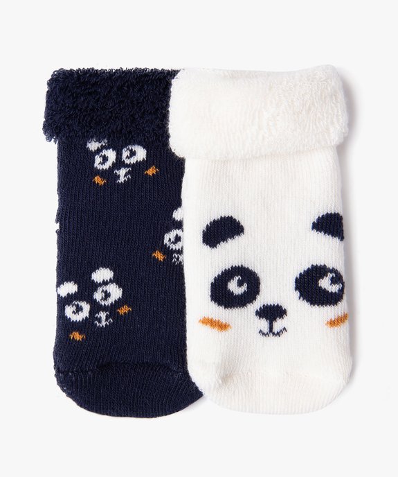 Chaussettes antidérapantes en maille bouclette bébé (lot de 2) vue1 - GEMO 4G BEBE - GEMO