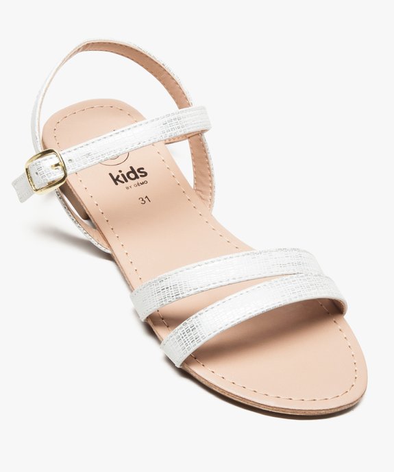 Sandales filles à brides fines brillantes vue5 - GEMO (ENFANT) - GEMO