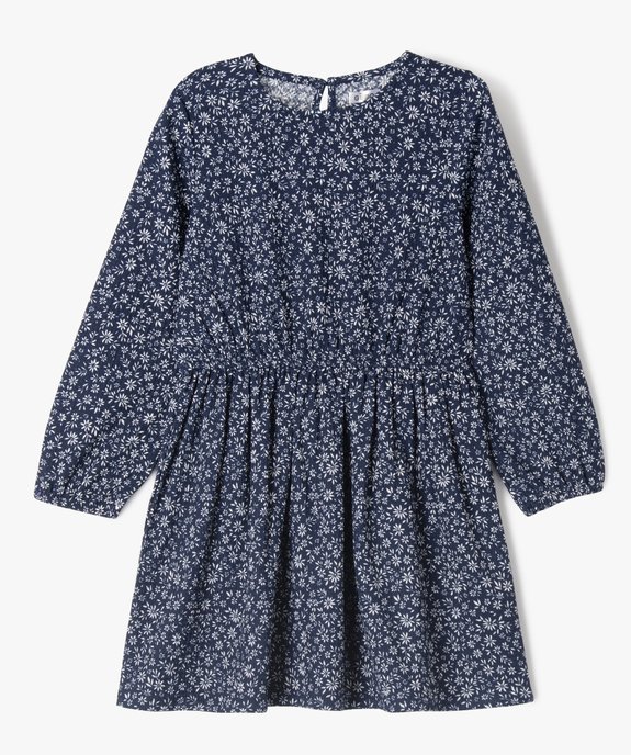 Robe manches longues à motifs fleuris fille vue1 - GEMO (ENFANT) - GEMO