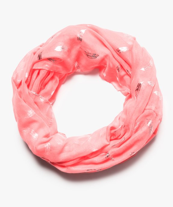 Foulard fille snood imprimé de plumes brillantes vue1 - GEMO (JUNIOR) - GEMO