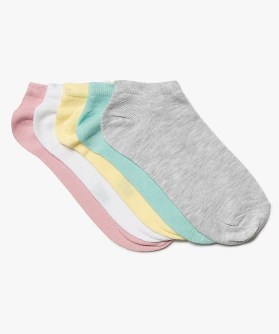 Chaussettes femme ultra courtes unies (lot de 5) vue1 - GEMO 4G FEMME - GEMO