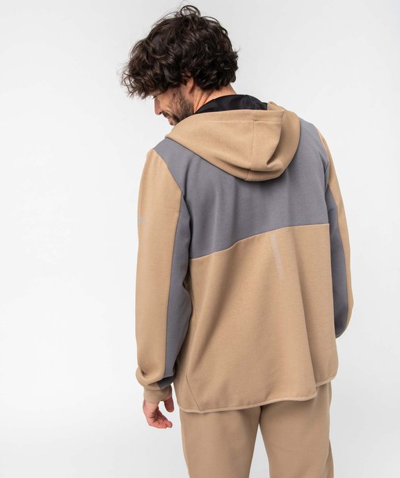 Sweat homme zippé à capuche vue3 - GEMO (HOMME) - GEMO