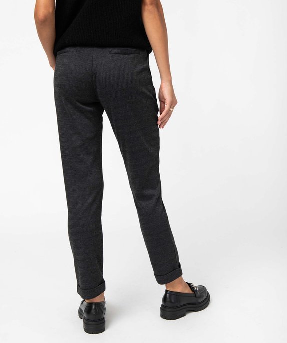 Pantalon en maille extensible à micro motifs femme vue3 - GEMO(FEMME PAP) - GEMO