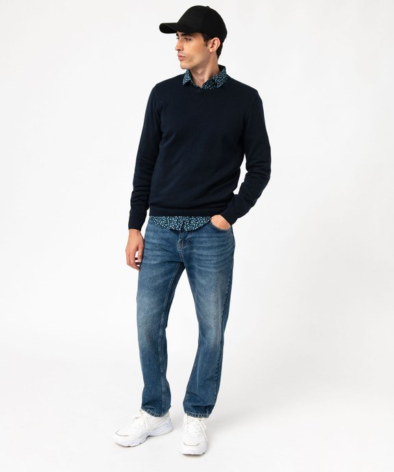 Pull à col rond en coton homme vue5 - GEMO (HOMME) - GEMO