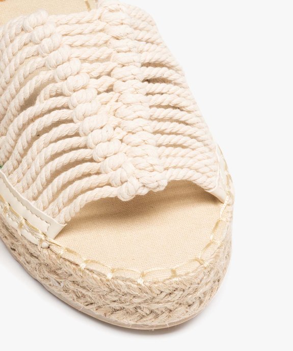 Sandales femme dessus en macramé avec rubans à nouer vue6 - SANS MARQUE - GEMO