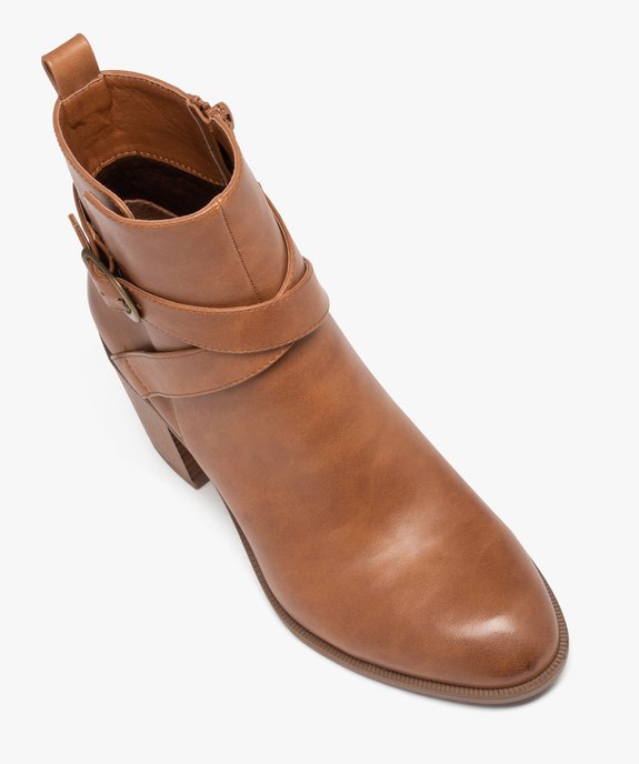 Boots à talon carré et bout amande femme vue5 - GEMO(URBAIN) - GEMO