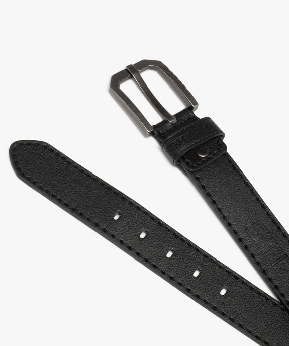 Ceinture homme en matière grainée avec inscription gravée vue3 - GEMO (ACCESS) - GEMO