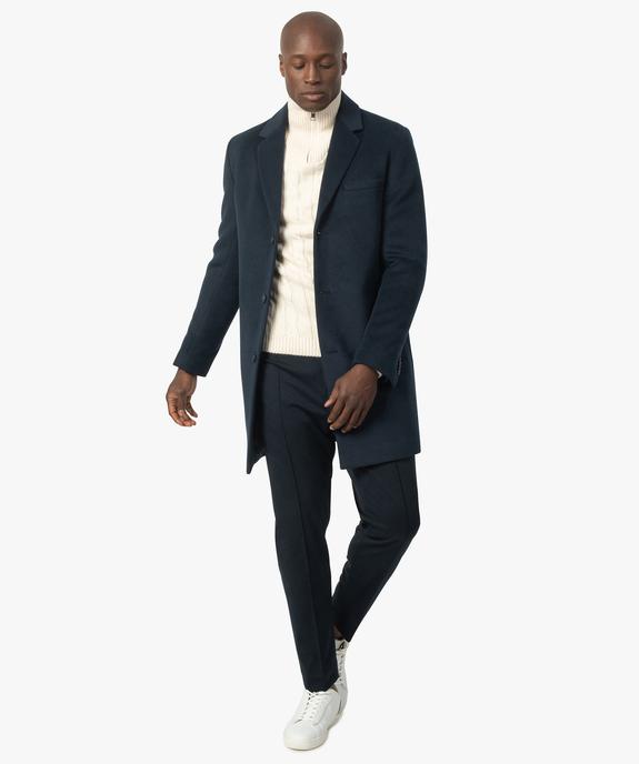 Manteau court homme effet drap de laine vue5 - GEMO (HOMME) - GEMO