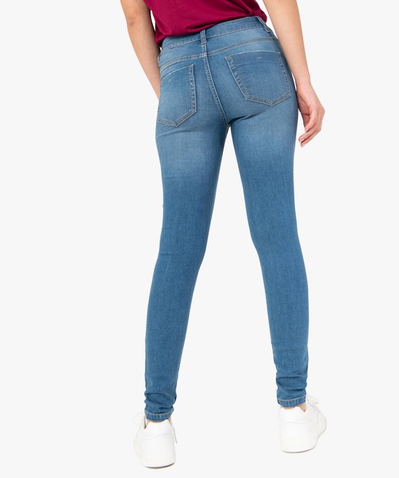 Jean Skinny taille normale délavé femme vue3 - GEMO 4G FEMME - GEMO