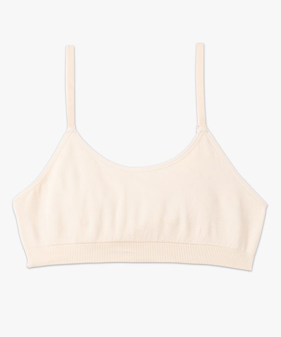 Brassière à fines bretelles en maille extensible femme vue7 - GEMO(HOMWR FEM) - GEMO