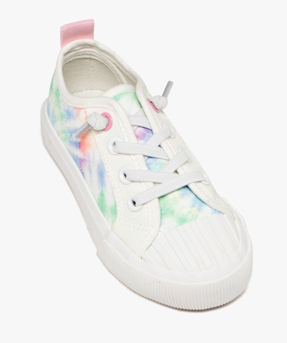 Baskets fille en toile effet tie and dye  vue5 - GEMO 4G FILLE - GEMO