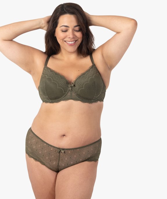 Soutien-gorge grande taille à armatures et coques fines  vue3 - GEMO(HOMWR FEM) - GEMO