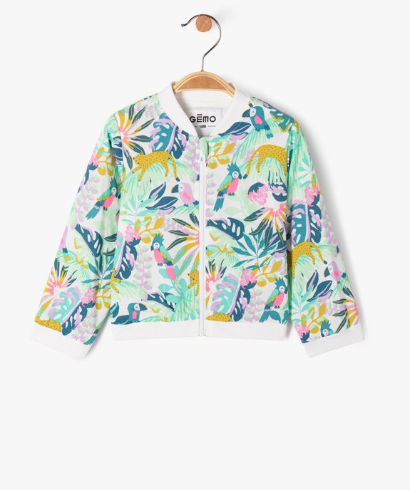 Veste à motifs exotiques bébé fille vue1 - GEMO 4G BEBE - GEMO