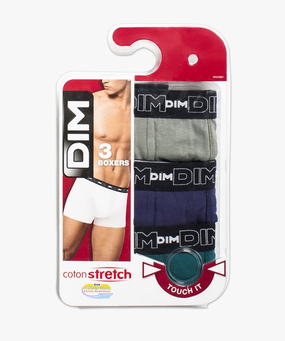 Boxer homme en coton stretch - Dim (lot de 3) vue2 - DIM - GEMO