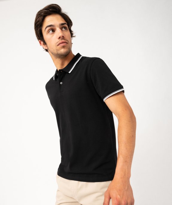 Polo à manches courtes et finitions fantaisie homme vue2 - GEMO 4G HOMME - GEMO