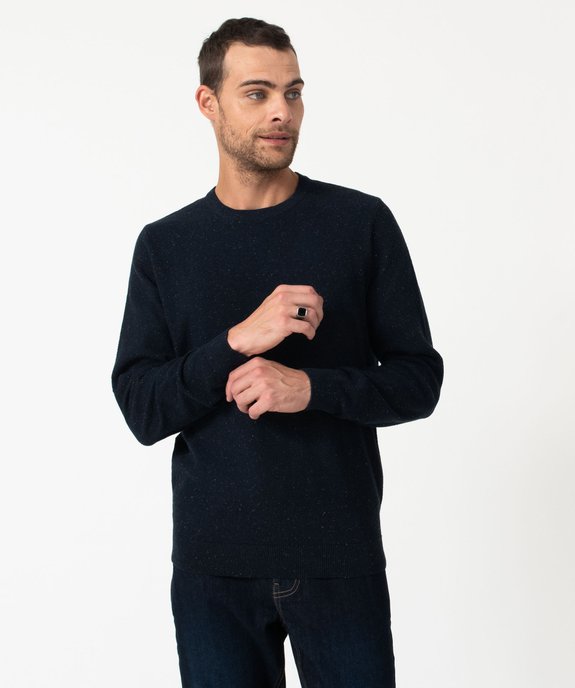 Pull en maille fine mouchetée homme vue1 - GEMO (HOMME) - GEMO