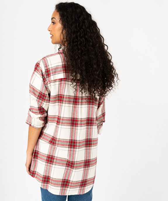 Chemise manches longues longue à carreaux femme - LuluCastagnette vue5 - LULUCASTAGNETTE - GEMO