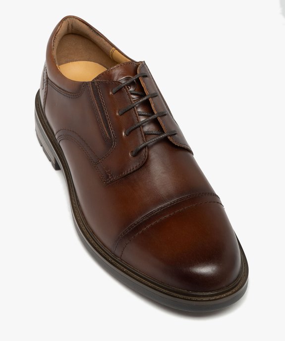 Derbies homme confort dessus en cuir avec bout droit perforé - Pierre Cardin D vue5 - PIERRE CARDIN CONFORT - GEMO