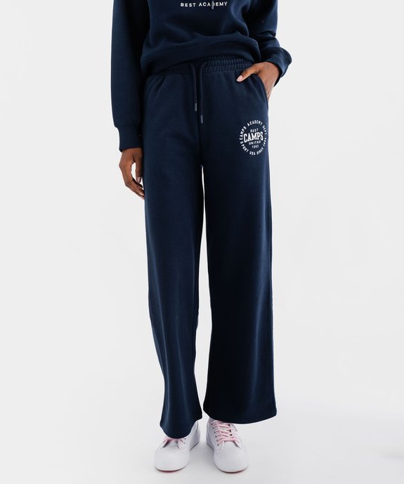 Jogging large en molleton doux imprimé femme - Camps United vue2 - CAMPS - GEMO