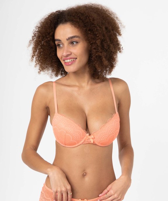 Soutien-gorge corbeille en dentelle à armatures vue1 - GEMO(HOMWR FEM) - GEMO