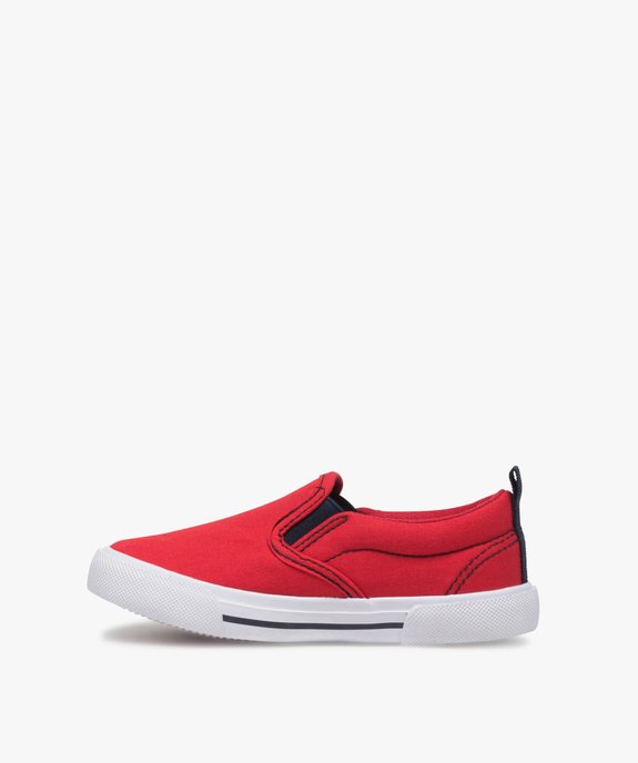 Slip-on garçon en toile bicolores avec col élastiqué vue3 - GEMO (ENFANT) - GEMO