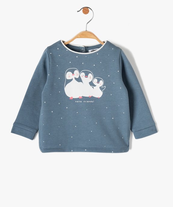 Sweat bébé fille molletonné avec motif animalier vue1 - GEMO(BEBE DEBT) - GEMO