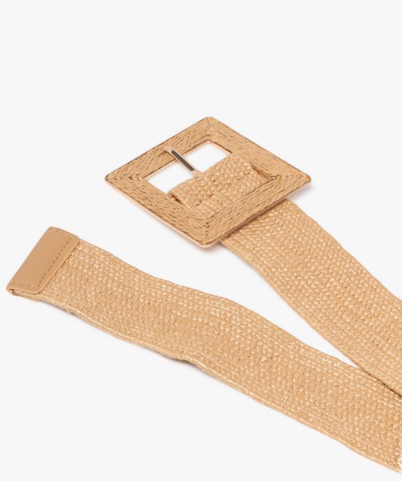 Ceinture tressée extensible avec grosse boucle carrée femme vue4 - GEMO (ACCESS) - GEMO