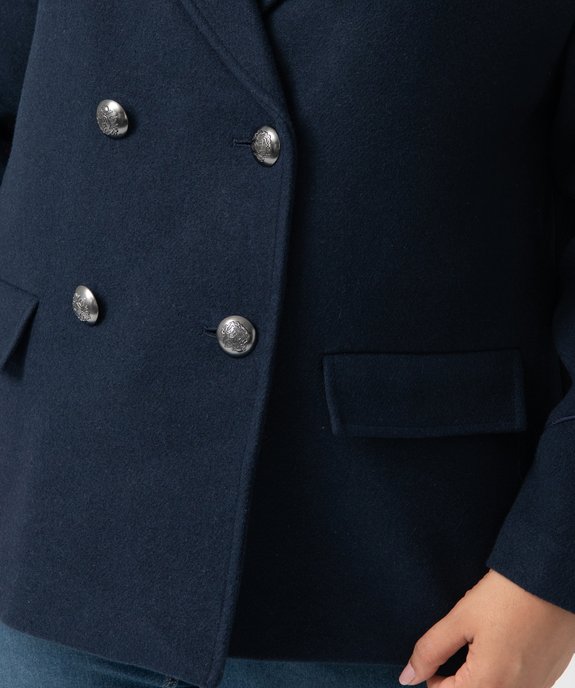 Manteau femme grande taille coupe caban vue2 - GEMO (G TAILLE) - GEMO