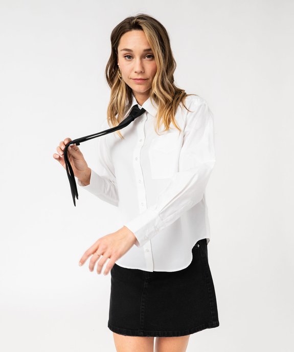 Chemise unie coupe ample femme vue6 - GEMO(FEMME PAP) - GEMO