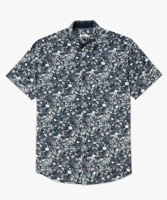 Chemise manches courtes à motifs fleuris homme vue4 - GEMO (HOMME) - GEMO