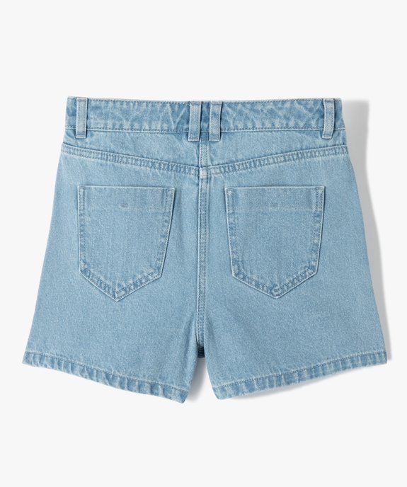 Jupe short fille en denim vue4 - GEMO 4G FILLE - GEMO