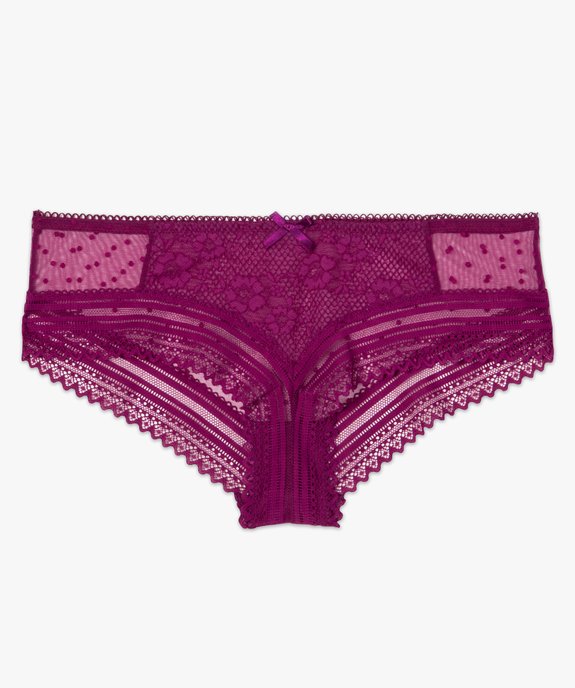 Shorty en dentelle et tulle vue4 - GEMO(HOMWR FEM) - GEMO