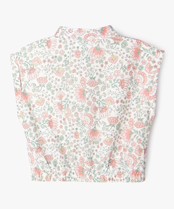 Chemise à manches courtes à motifs fleuris fille vue5 - GEMO (ENFANT) - GEMO