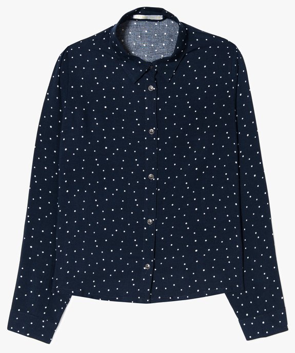 Chemise fluide boutonnée à motifs vue1 - GEMO (JUNIOR) - GEMO