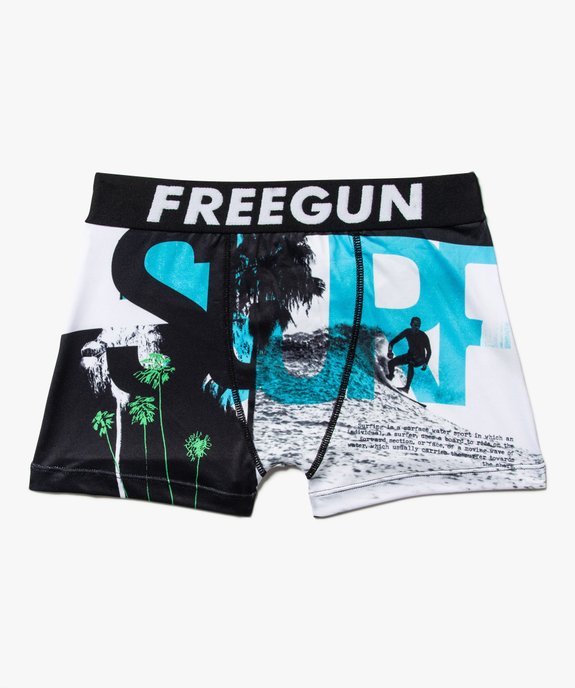 Boxer en microfibre motif surf garçon - Freegun vue1 - FREEGUN - GEMO