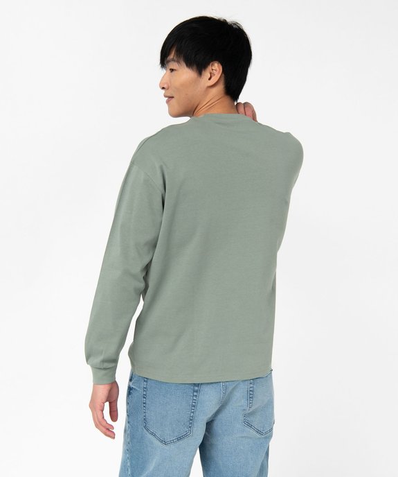 Tee-shirt manches longues épais oversize homme vue3 - GEMO (HOMME) - GEMO