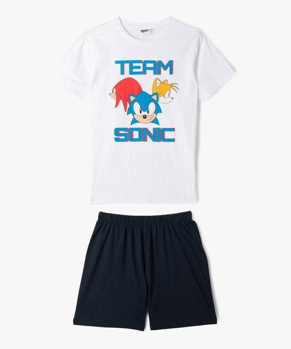 Pyjashort bicolore avec motif coloré garçon - Sonic The Hedgehog vue1 - SONIC - GEMO