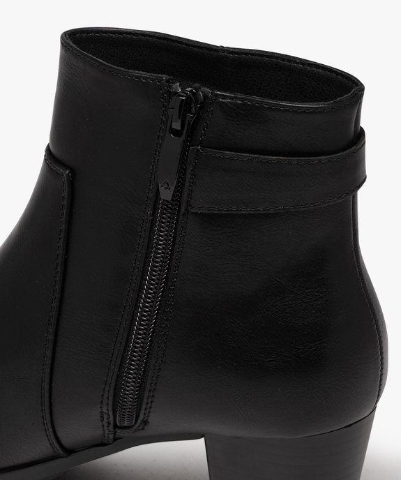 Boots femme unies à talon avec semelle crantée vue6 - GEMO(URBAIN) - GEMO