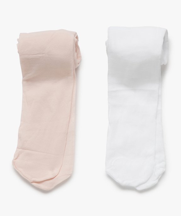 Collants bébé fille semi-opaque (lot de 2) vue1 - GEMO(BEBE DEBT) - GEMO