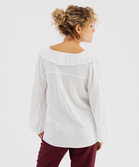 Blouse ample avec volant sur le col femme vue3 - GEMO(FEMME PAP) - GEMO