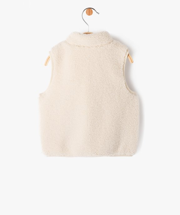 Gilet sans manches en maille sherpa bébé garçon vue4 - GEMO(BEBE DEBT) - GEMO