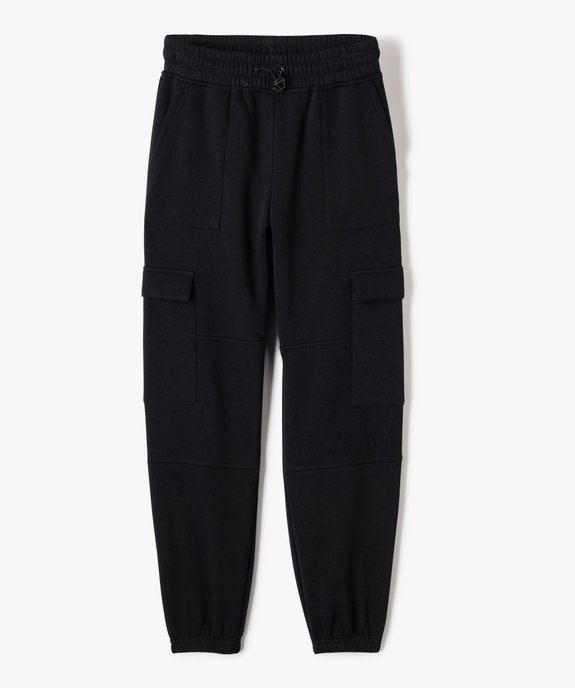 Pantalon de jogging avec poches à rabat sur les cuisses fille vue1 - GEMO 4G FILLE - GEMO