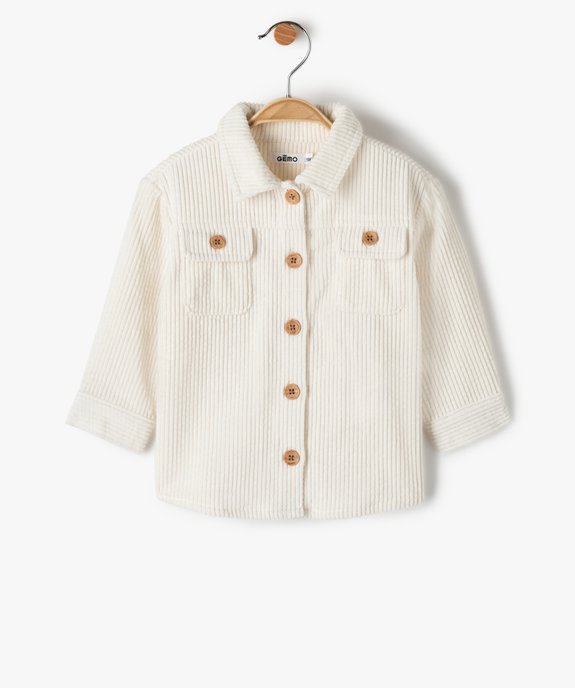 Chemise bébé fille en velours à grosses côtes vue2 - GEMO(BEBE DEBT) - GEMO