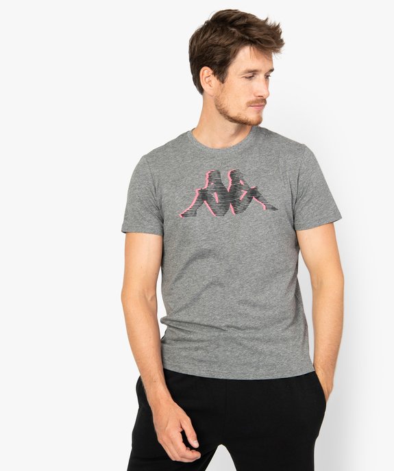 Tee-shirt homme à manches courtes et imprimé en relief - Kappa vue1 - KAPPA - GEMO